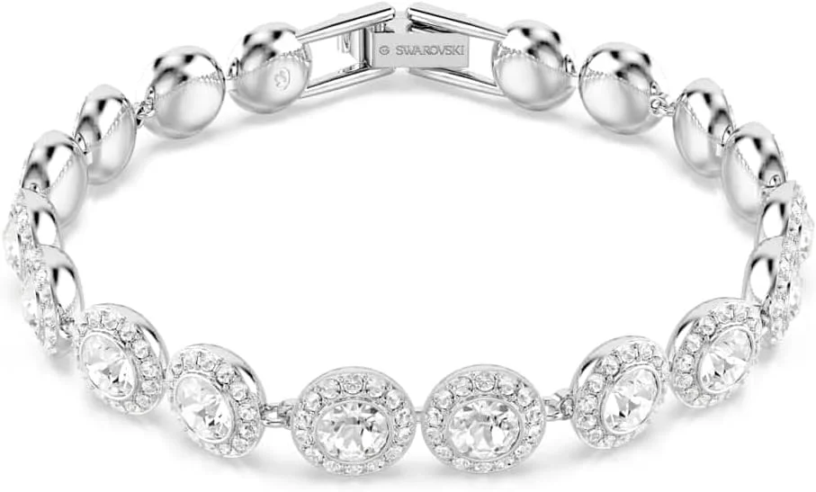 دستبند نگین‌دار سواروسکی مدل Una با روکش رودیوم، سایز M