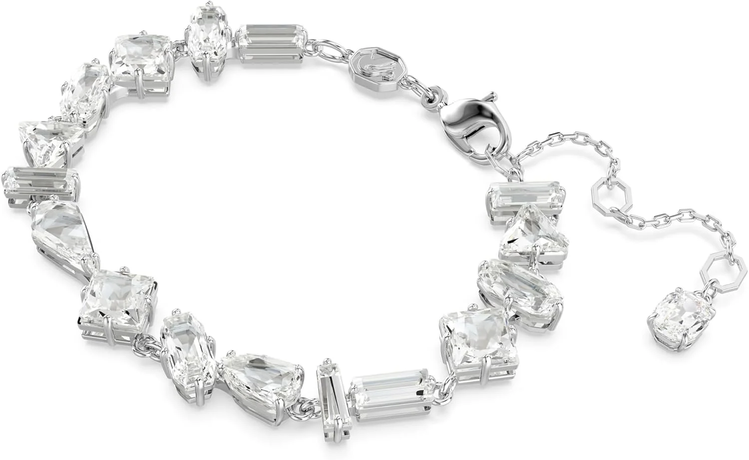 دستبند سواروسکی Mesmera، برش های ترکیبی، سفید، روکش رودیوم 5661529