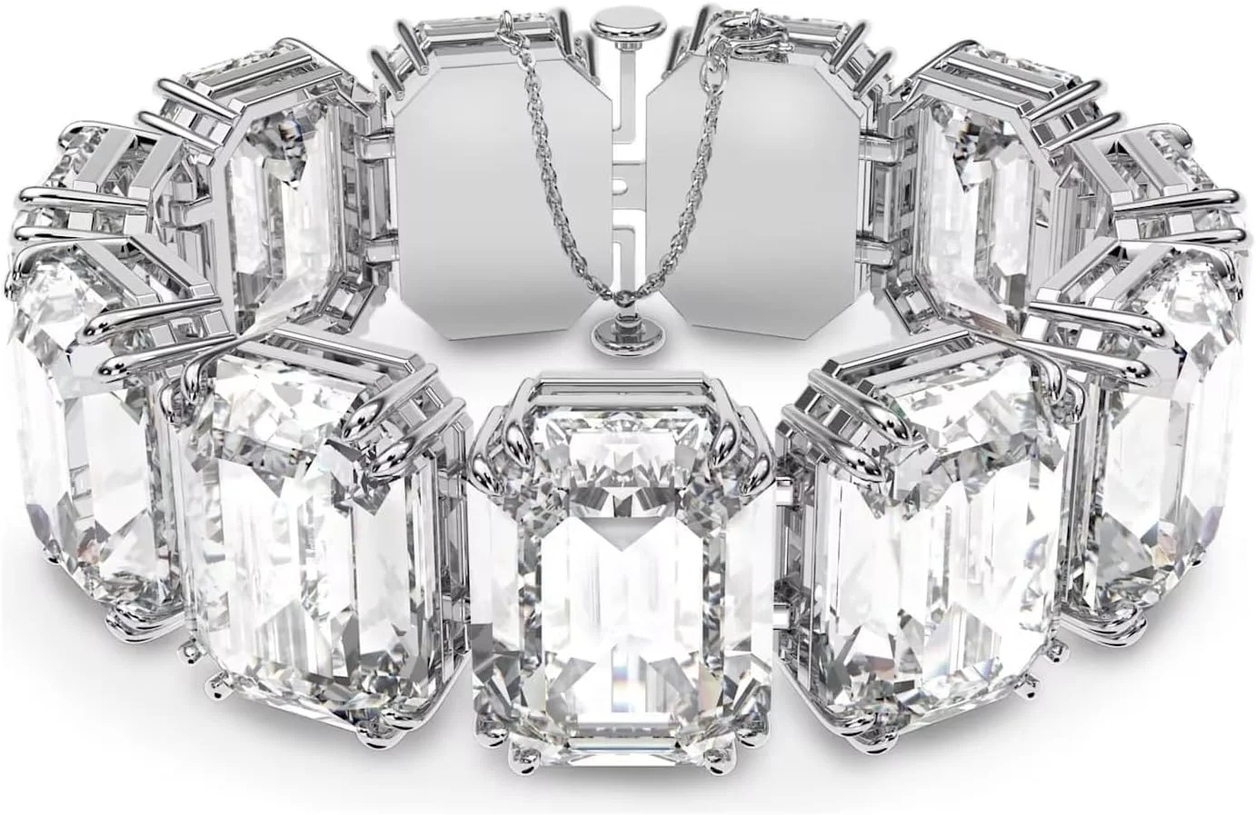 دستبند زنانه سواروسکی مدل Millenia با روکش رودیوم و برش هشت ضلعی، سفید (کد 5599192)