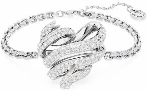 دستبند ولتا سواروسکی، روکش رودیوم، کریستال