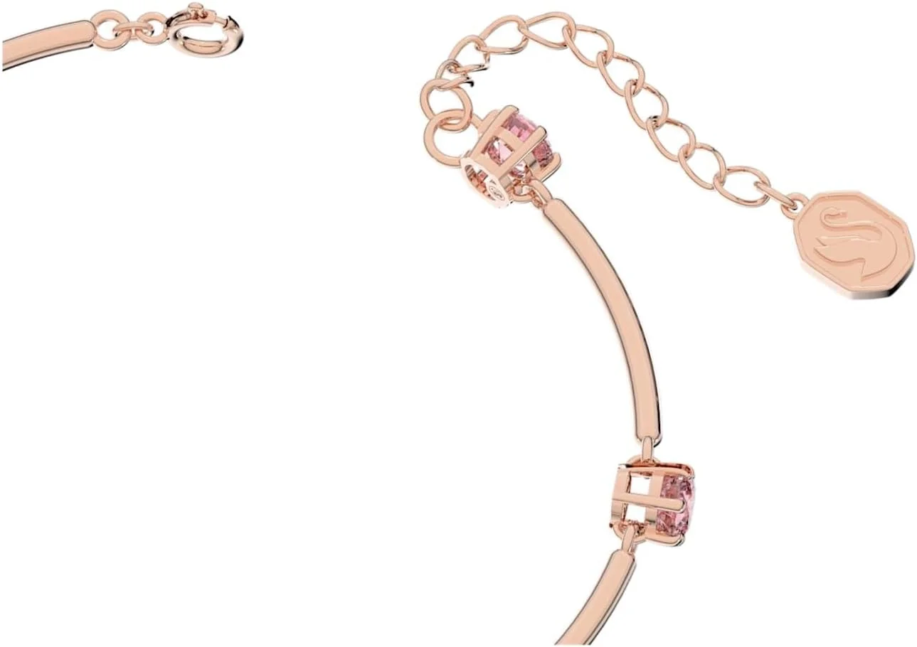 دستبند زنانه سواروسکی مدل Constella با برش گرد، رزگلد اندود شده - 5640285، سایز One Size، فلز با روکش رودیوم، کریستال