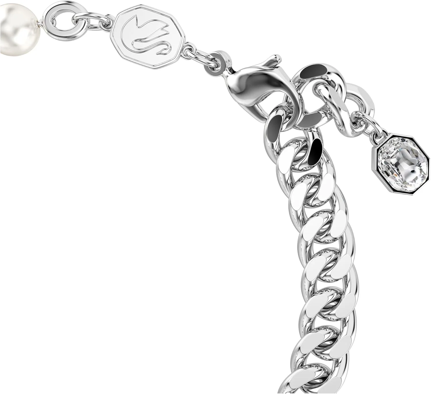 دستبند سواروسکی Dextera، پاو، مروارید کریستالی، شفاف، روکش رودیوم دستبند سواروسکی Dextera، پاو، مروارید کریستالی، شفاف، روکش رودیوم