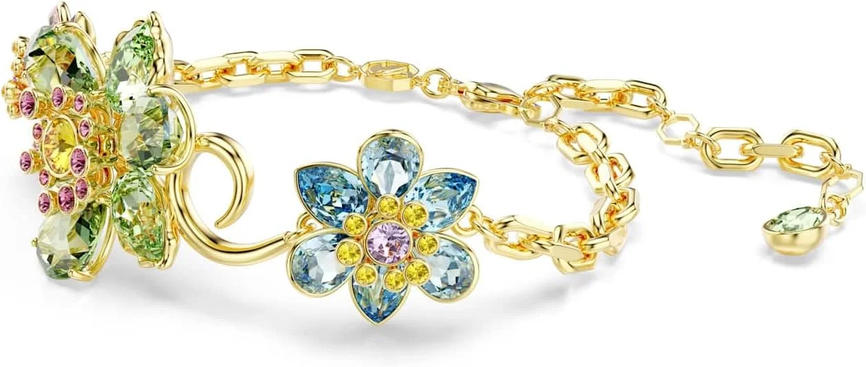 دستبند گل ایریلیا با سایزهای مختلف، رنگ طلایی، تک سایز، کریستال زیرکونیا