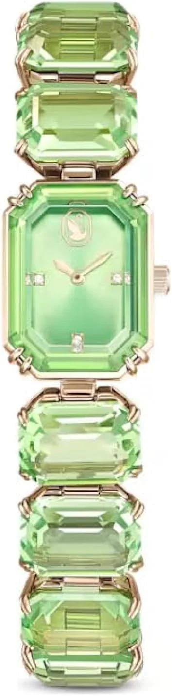ساعت دستبندی با برش هشت ضلعی، سبز، با روکش طلایی شامپاین - 5630834، سبز، مدرن