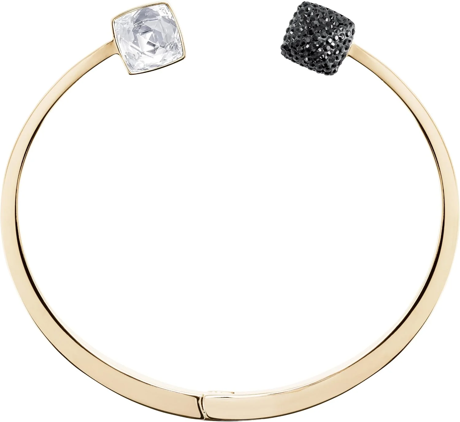 دستبند النگویی زنانه سواروسکی طلایی با کریستال