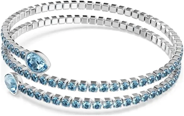 دستبند کاف پیچشی سواروسکی، برش های ترکیبی - آبی - روکش رودیوم - 5717578، تک سایز، فلز با روکش رودیوم، کریستال دستبند کاف پیچشی سواروسکی، برش های ترکیبی - آبی - روکش رودیوم - 5717578، تک سایز، فلز با روکش رودیوم، کریستال