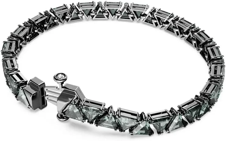 دستبند سواروسکی ماتریکس، برش مثلثی، مشکی، روکش روتنیوم دستبند سواروسکی ماتریکس، برش مثلثی، مشکی، روکش روتنیوم