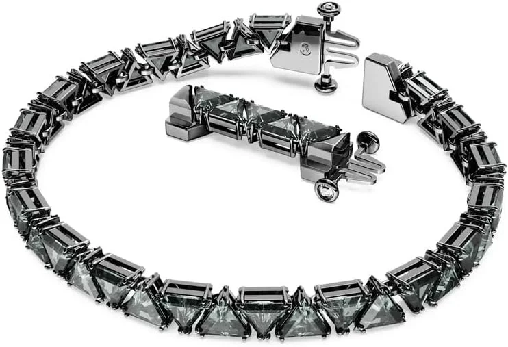 دستبند سواروسکی ماتریکس، برش مثلثی، مشکی، روکش روتنیوم دستبند سواروسکی ماتریکس، برش مثلثی، مشکی، روکش روتنیوم