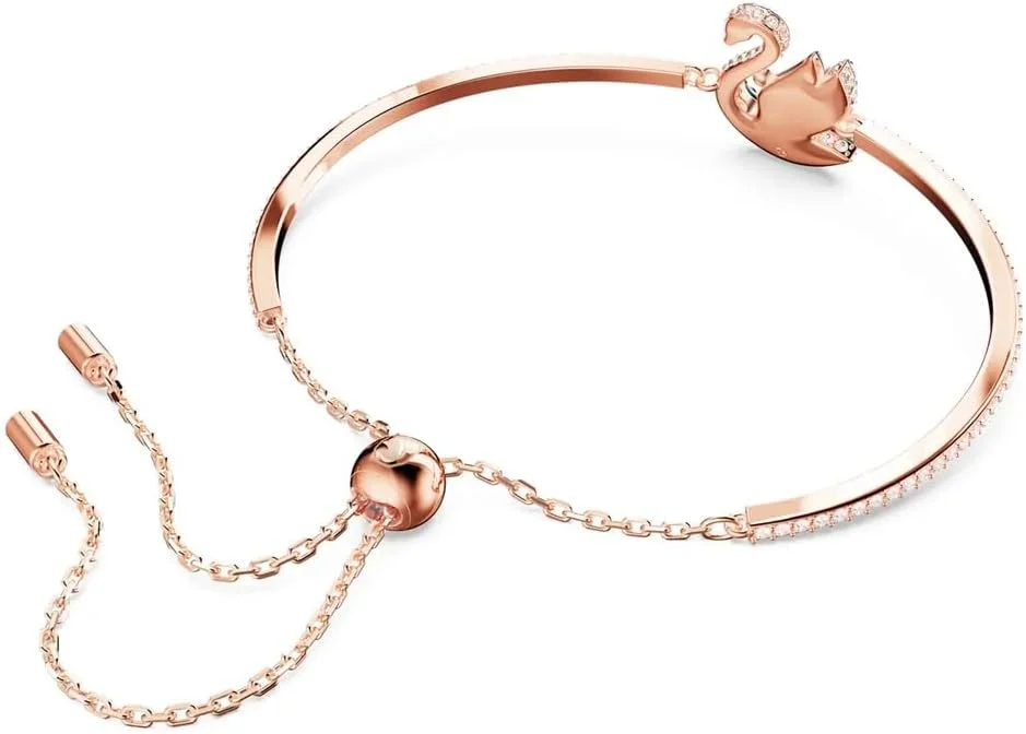 دستبند ایکونیک قو سواروسکی، قو، سبز، روکش طلایی رزگلد دستبند ایکونیک قو سواروسکی، قو، سبز، روکش طلایی رزگلد