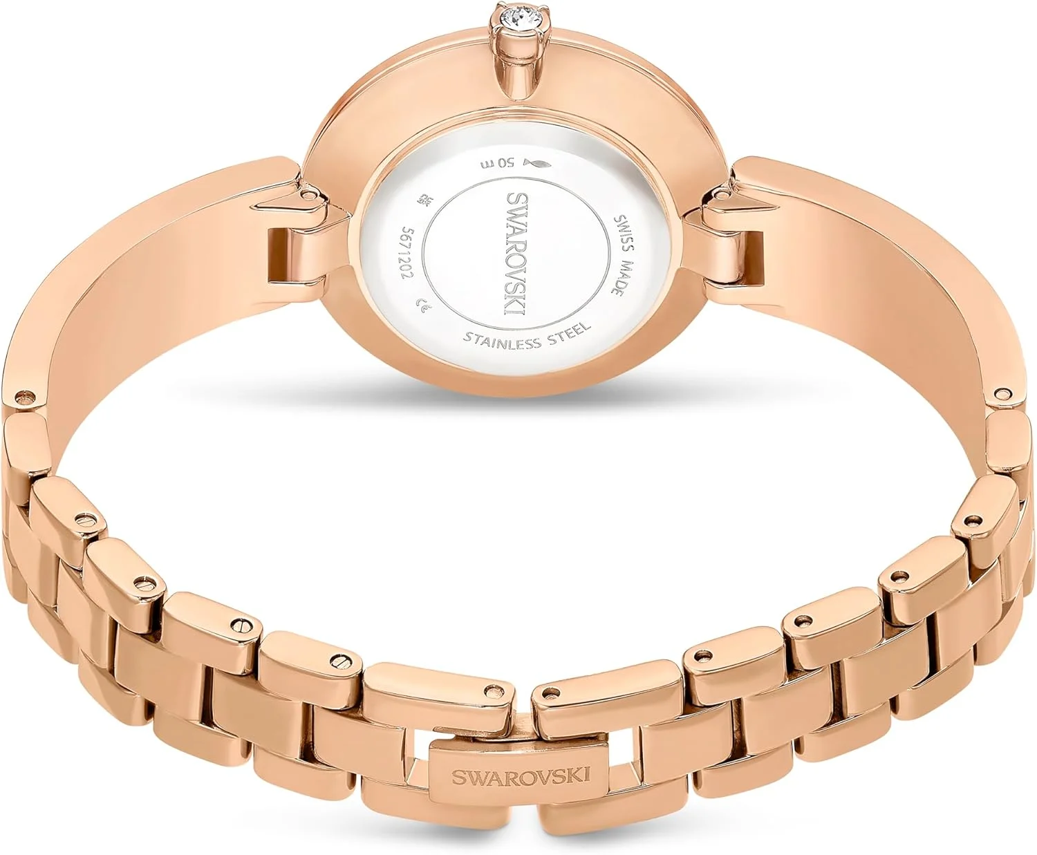 ساعت سواروسکی Illumina ساخت سوئیس، بند فلزی، رزگلد، پرداخت رزگلد 5671202