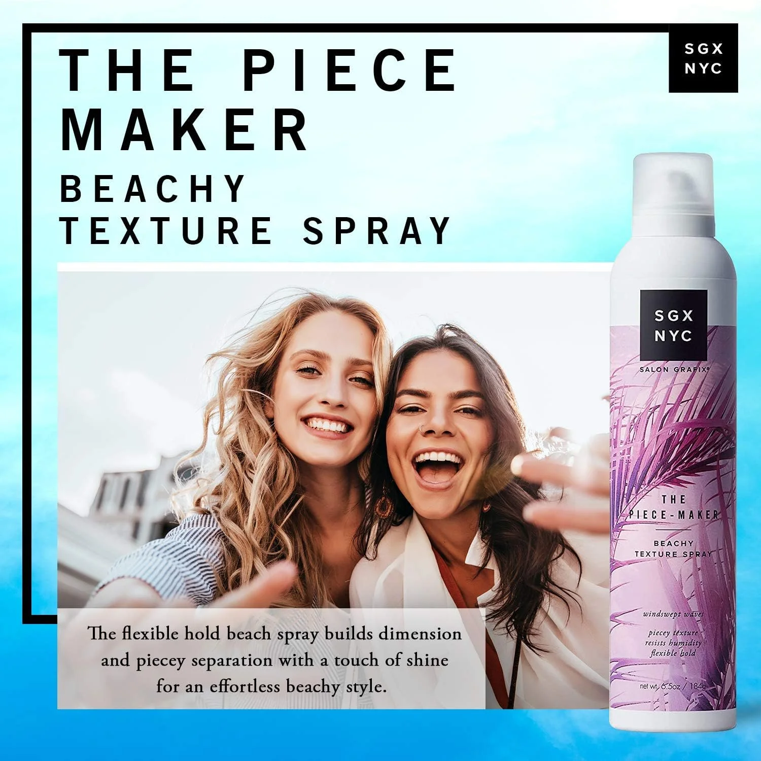 اسپری بافت دهنده مو SGX NYC The Piece Maker - حجم 192 میلی لیتر - ایجاد بافت و لایه های مجزا برای داشتن موهایی ساحلی - حالت دهنده انعطاف پذیر و مقاوم در برابر رطوبت - فاقد سولفات و پارابن اسپری بافت دهنده مو SGX NYC The Piece Maker - حجم 192 میلی لیتر - ایجاد بافت و لایه های مجزا برای داشتن موهایی ساحلی - حالت دهنده انعطاف پذیر و مقاوم در برابر رطوبت - فاقد سولفات و پارابن