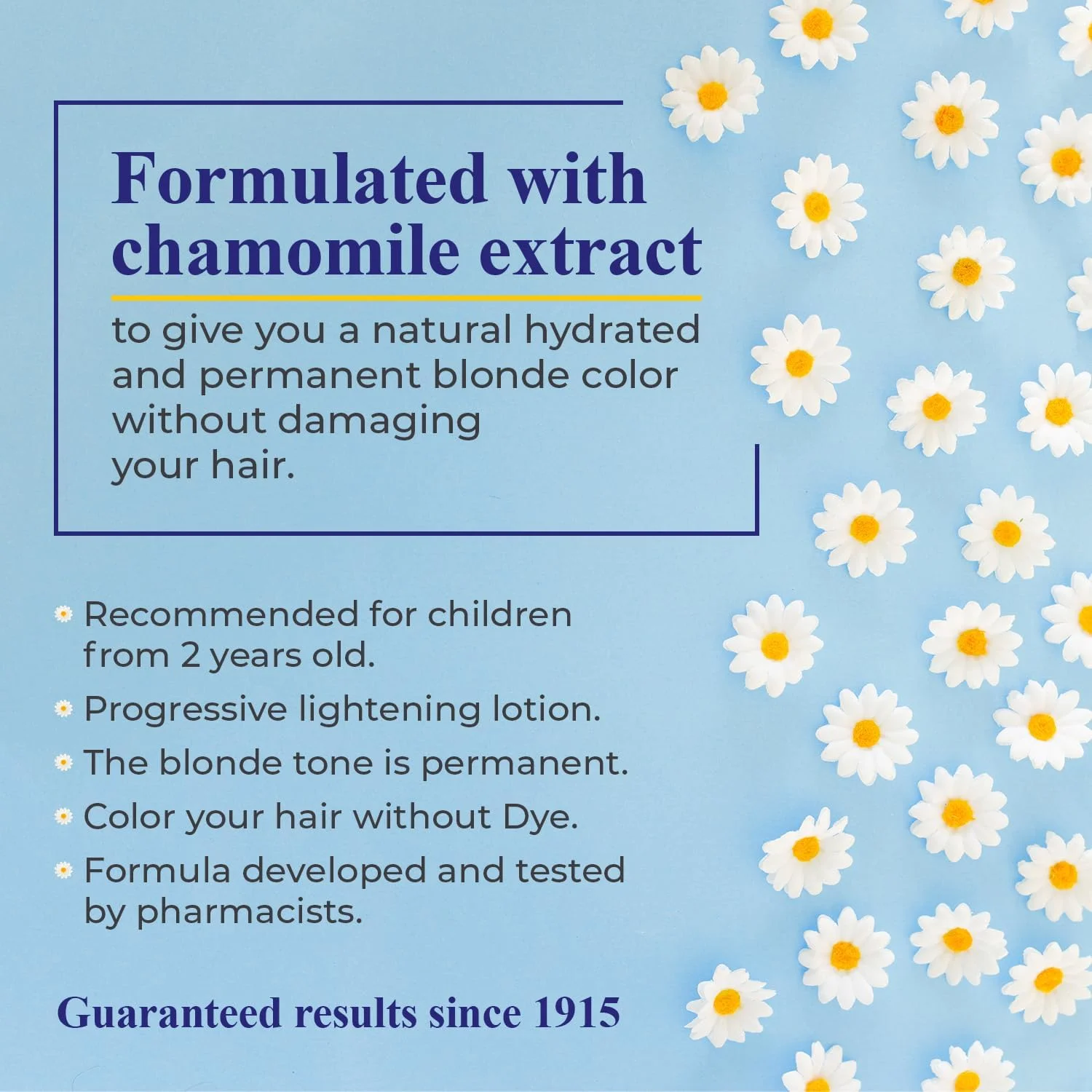 اسپری روشن کننده موی بلوند کودکان با عصاره طبیعی بابونه - مناسب کودکان و نوجوانان، به آسانی و با ایمنی کامل به رنگ بلوند دلخواه خود برسید، بدون آسیب، لکه یا بو (100 میلی لیتر)