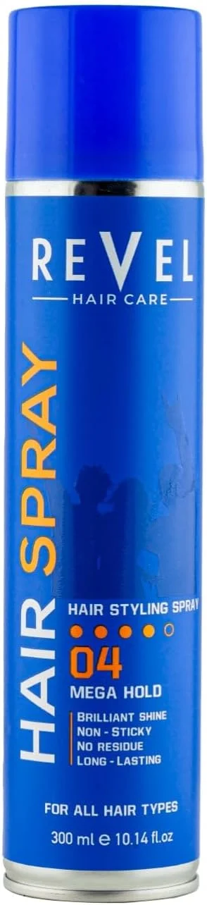 اسپری حالت دهنده مو ریول، قدرت نگهداری فوق العاده 04، 300 میلی لیتر، مناسب برای انواع مو، درخشش بی نظیر، بدون چسبندگی، بدون ایجاد رسوب، ماندگاری طولانی، خشک شدن سریع، فرمول غیر چسبنده، اسپری مو برای خانم ها و آقایان