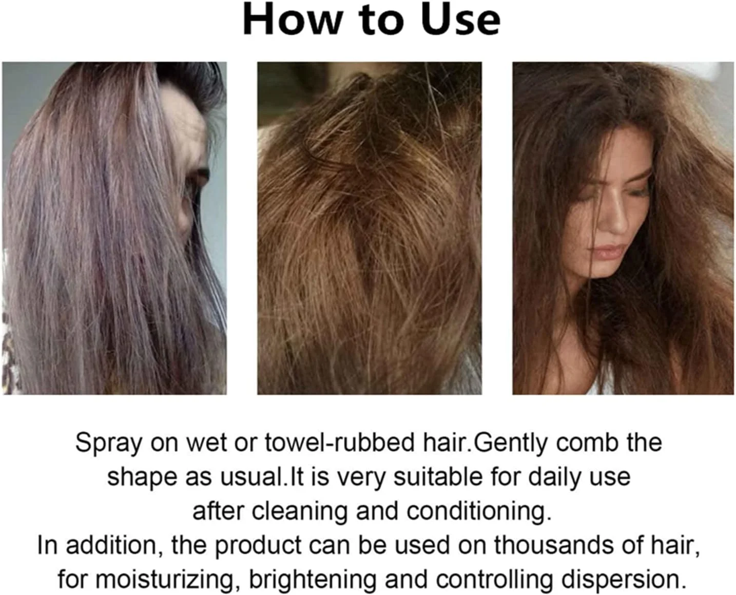 اسپری باز کننده گره مو و براق کننده مو از جنیفر آنیستون، اسپری براق کننده مو 150 میلی لیتر، اسپری براق کننده و باز کننده گره مو، اسپری مراقبت از مو برای زنان، ترمیم موهای خشک و وز (1 عدد)