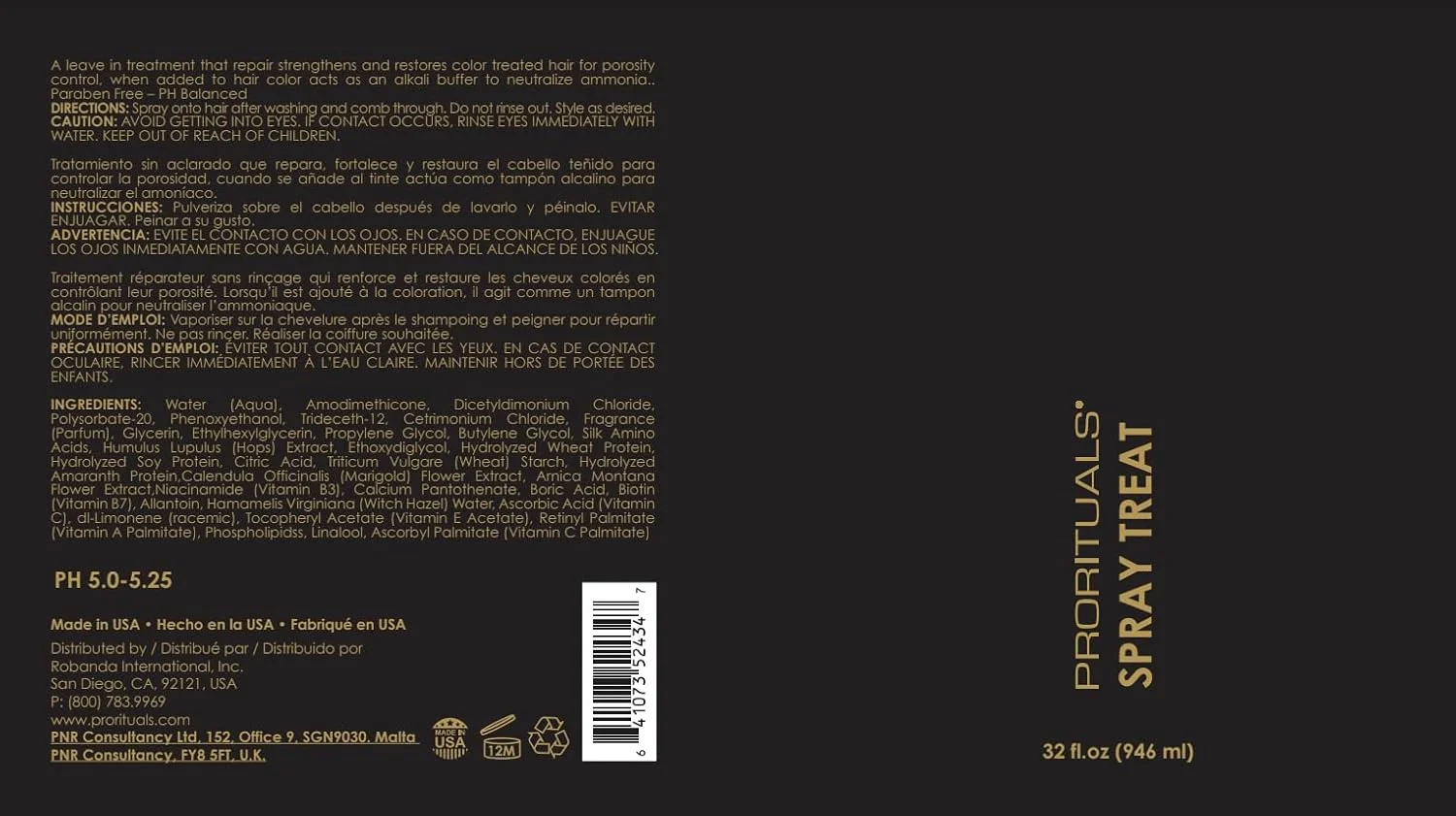 اسپری مو Prorituals - اسپری درمان مو بدون نیاز به آبکشی - اسپری احیا کننده فر مو، ترمیم کننده، اسپری پروتئینی و احیا کننده، رشد طبیعی مو، 236 میلی لیتر اسپری مو Prorituals - اسپری درمان مو بدون نیاز به آبکشی - اسپری احیا کننده فر مو، ترمیم کننده، اسپری پروتئینی و احیا کننده، رشد طبیعی مو، 236 میلی لیتر