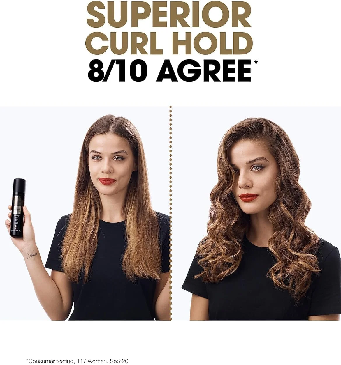 اسپری محافظ حرارت مو جی اچ دی Curly Ever After ― اسپری نگهدارنده فر برای حالت دادن به مو، سیستم محافظت حرارتی برای وضوح بالاتر، ماندگاری بیشتر و نگهدارندگی عالی فرها ― 120 میلی لیتر