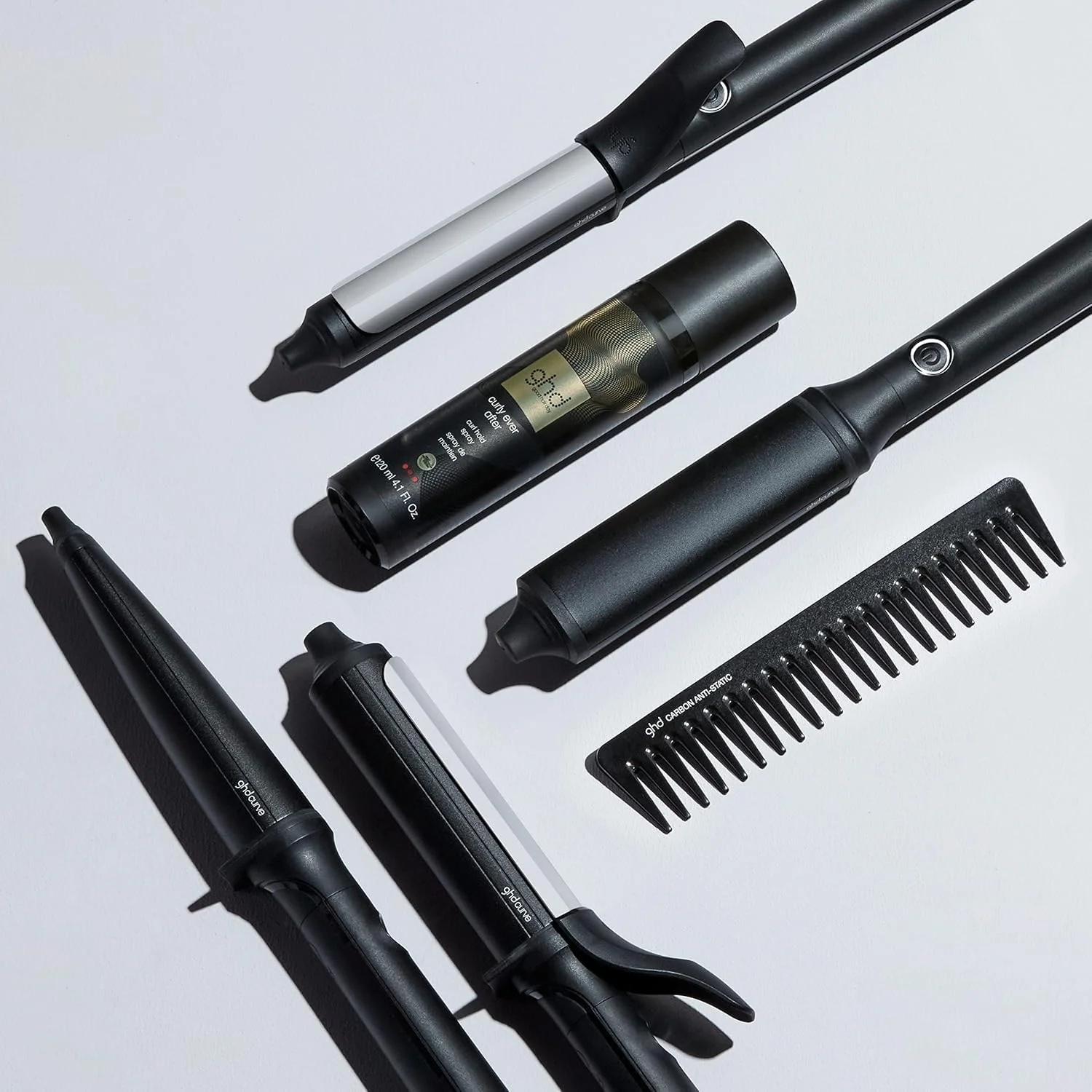 اسپری محافظ حرارت مو جی اچ دی Curly Ever After ― اسپری نگهدارنده فر برای حالت دادن به مو، سیستم محافظت حرارتی برای وضوح بالاتر، ماندگاری بیشتر و نگهدارندگی عالی فرها ― 120 میلی لیتر