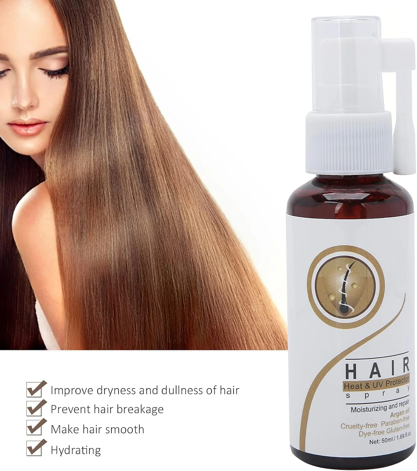 اسپری محافظ حرارت مو، اسپری محافظت کننده و آبرسان مو ضد وز برای انواع مو، اسپری براق کننده مو، اسپری محافظ حرارتی مو، 50 میلی لیتر اسپری محافظ حرارت مو، اسپری محافظت کننده و آبرسان مو ضد وز برای انواع مو، اسپری براق کننده مو، اسپری محافظ حرارتی مو، 50 میلی لیتر