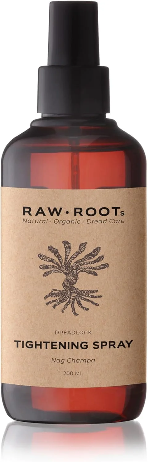 اسپری سفت کننده دریدلاک RAW ROOTs | 200 میلی لیتر | Nag Champa | اسپری سفت کننده - کاهش موهای شل و تازه سازی دریدلاک ها | لوازم آرایشی طبیعی وگان پایدار با آلوئه ورا