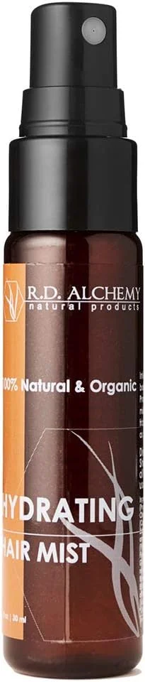 اسپری آبرسان مو RD Alchemy - ۱۰۰٪ طبیعی و ارگانیک. سایز مسافرتی، راه حل سریع برای موهای خشک، وز و پرزدار در حال حرکت.
