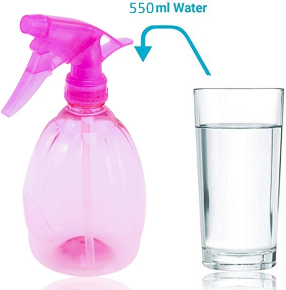 دو عدد بطری اسپری آب پلاستیکی قابل شارژ مجدد با مه پاش ریز، بطری خالی محلول تمیز کننده برای باغبانی، آرایشگاه، سالن (رنگ های متنوع) 550 میلی لیتر