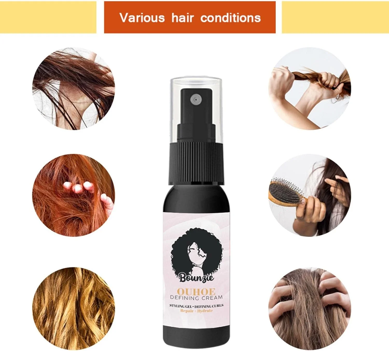 اسپری احیا کننده فر مو، اسپری حالت دهنده و تقویت کننده فر مو برای مراقبت، ایجاد کننده فرهای فنری و براق بی نقص برای زنان و مردان، مناسب برای انواع مو اسپری احیا کننده فر مو، اسپری حالت دهنده و تقویت کننده فر مو برای مراقبت، ایجاد کننده فرهای فنری و براق بی نقص برای زنان و مردان، مناسب برای انواع مو