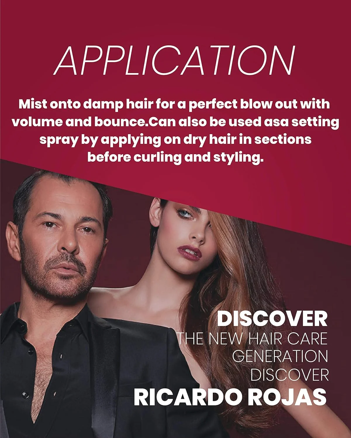 اسپری حالت دهنده و حجم دهنده مو ریکاردو روخاس | افزایش حجم طبیعی در هنگام سشوار | محافظت در برابر حرارت | کراتین، یربا ماته، رزماری | 100 میلی لیتر