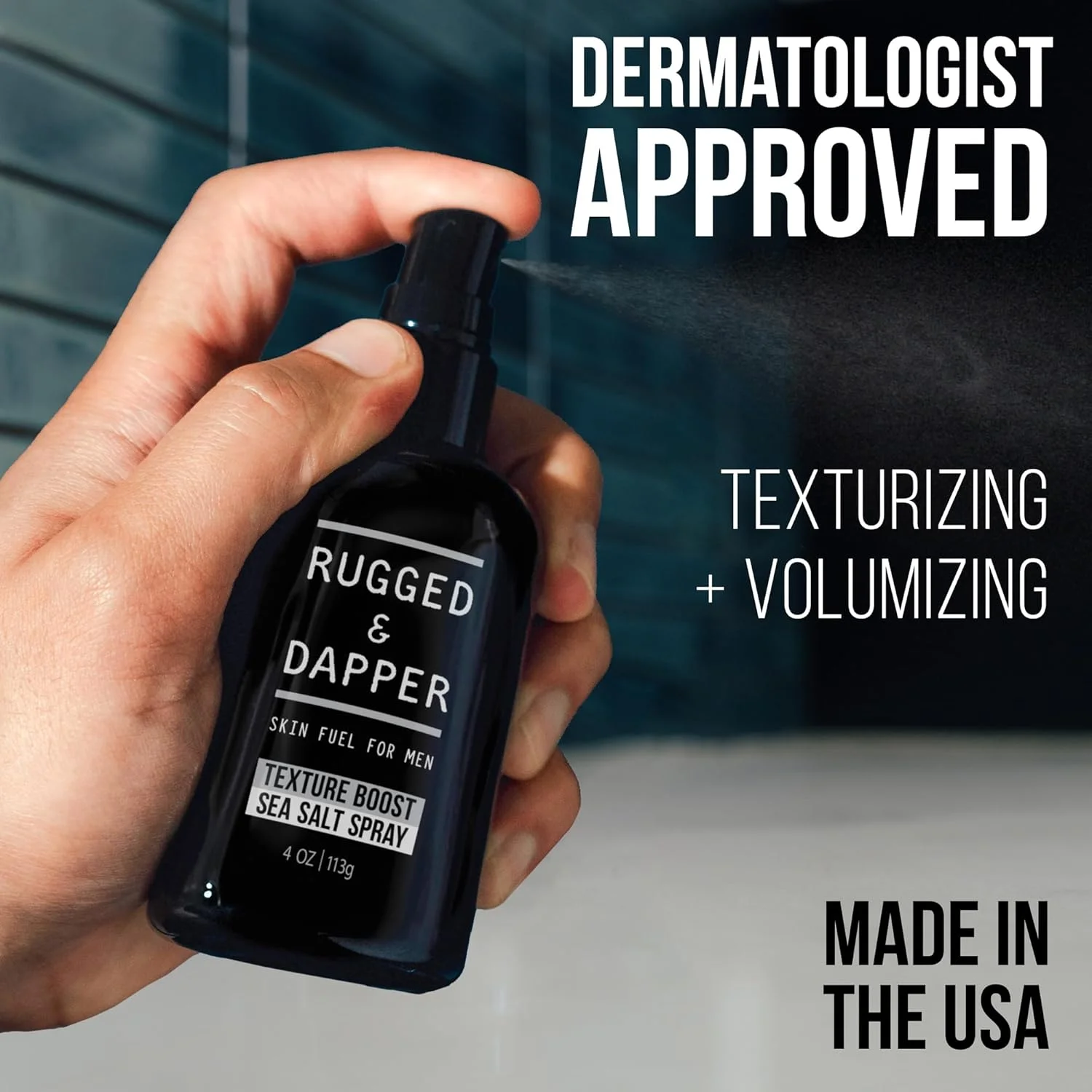 اسپری نمک دریایی بافت دهنده مو راگد اند دپر برای آقایان - 118 میلی لیتر، حالت دهنده مو، حجم و پرپشتی به مو می بخشد، بافت طبیعی را افزایش می دهد، رطوبت را حفظ می کند، رایحه اقیانوسی تازه