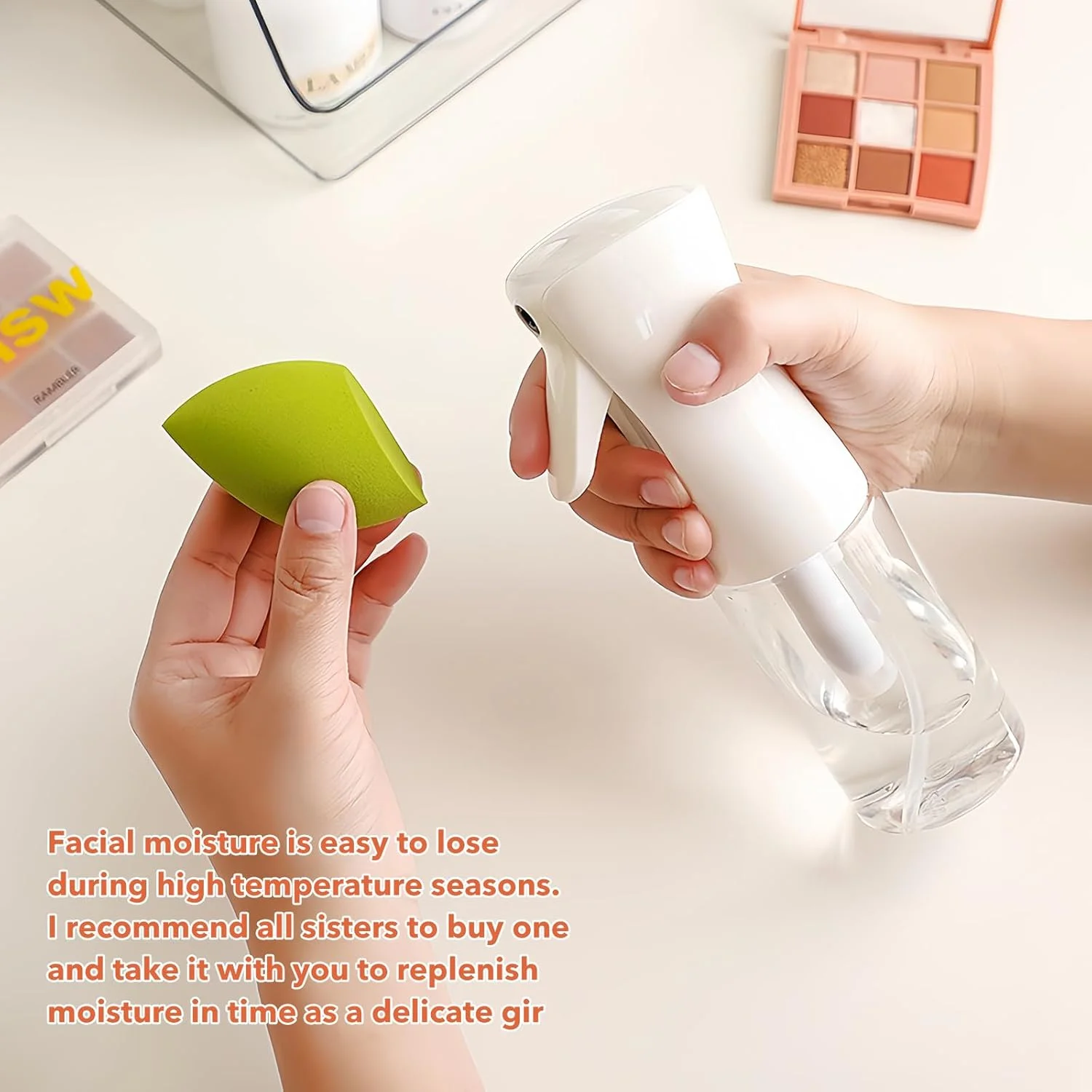 بطری اسپری روکینوی 2 عددی، اسپری کننده الترا فاین برای حالت دادن به مو، تمیز کردن، گیاهان، مه پاشی و مراقبت از پوست، بطری اسپری مداوم (200 میلی لیتر / 6.8 اونس) (سفید-رنگ شفاف)