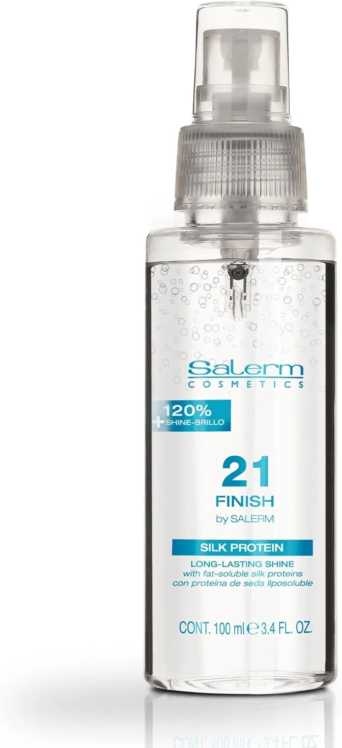 اسپری درخشان کننده مو SALERM - Salerm 21 Finish - 100 میلی لیتر - حاوی پروتئین های ابریشم - لمس نهایی درخشان کننده - آبرسانی و افزایش درخشندگی مو - نتیجه فوری - محافظ حرارت