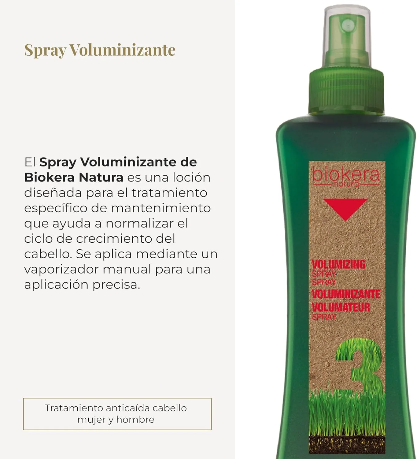 اسپری حجم دهنده مو سالرم Biokera Natura حجم 300 میلی لیتر