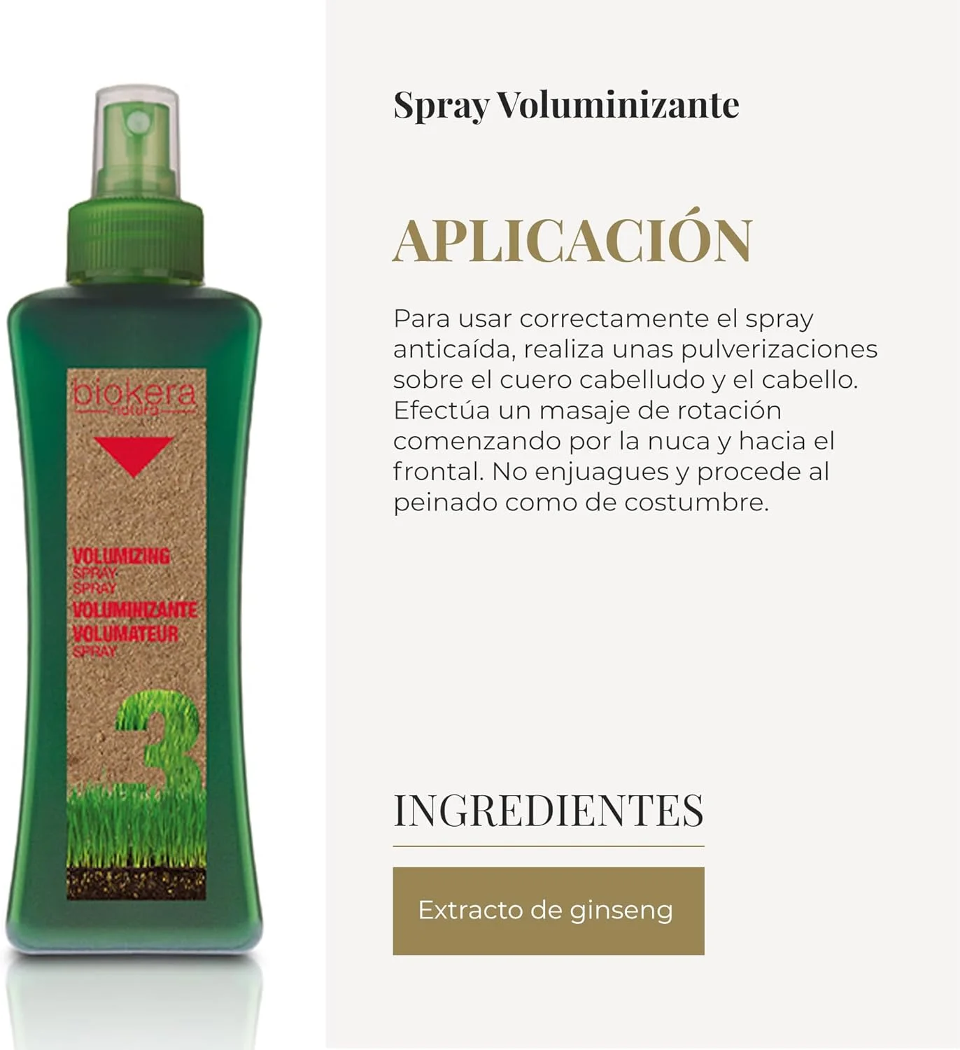 اسپری حجم دهنده مو سالرم Biokera Natura حجم 300 میلی لیتر