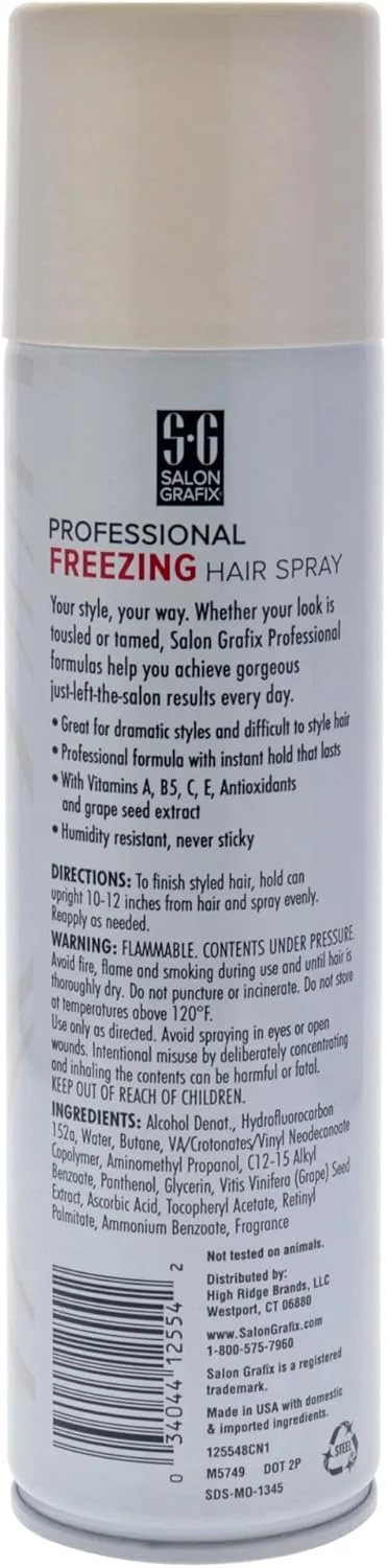 اسپری موی فریزینگ با خشک شدن سریع و نگهداری فوق العاده قوی Salon Grafix - اسپری مو با کیفیت سالنی برای مدل های چشمگیر و افزایش حجم مو