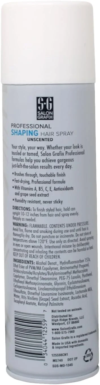 اسپری حالت دهنده مو بدون عطر Salon Grafix، 283 گرم (4 عدد)