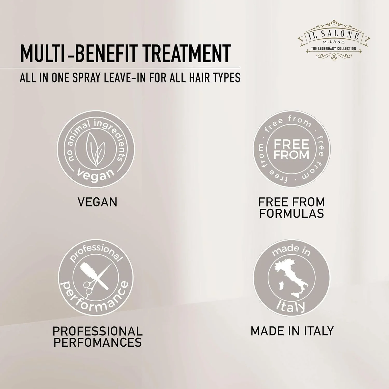 اسپری مو 12 در 1 حرفه ای Il Salone Milano - محافظت از حرارت + اسپری باز کننده گره مو با کنترل وز - ترمیم شکستگی مو با روغن زیتون و بادام - مناسب برای انواع مو (200 میلی لیتر)