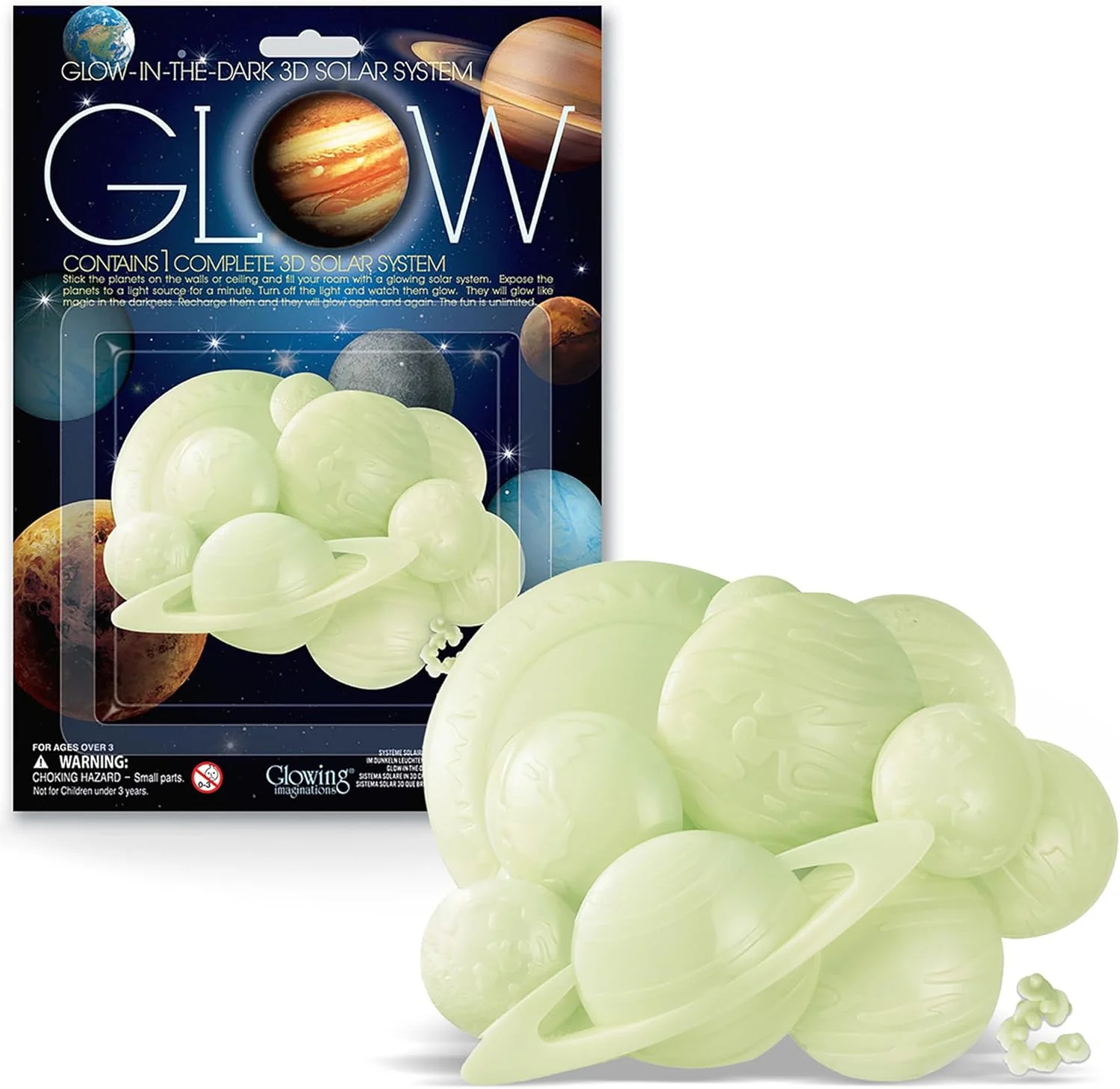 مجموعه ساختنی منظومه شمسی شب‌تاب 4M – ساخت و رنگ‌آمیزی یک مدل آویز سیاره‌ای – اسباب‌بازی آموزشی STEM برای کودکان 8 سال به بالا – آموزش نجوم و هنر