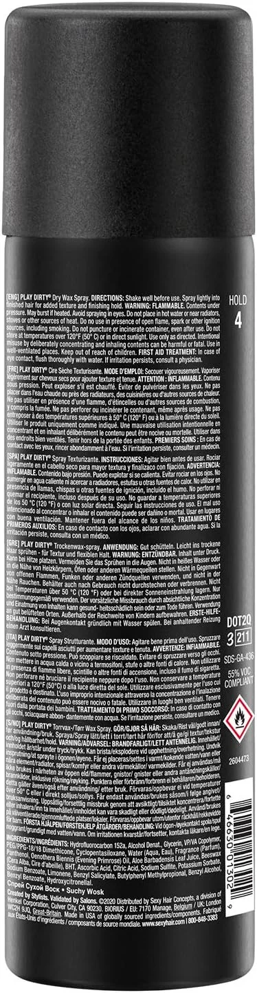 اسپری واکس موی خشک پلی دیرتی هیر (150 میلی لیتر)