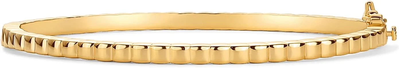 دستبند النگویی روکش طلای 14 عیار PAVOI برای زنان | جواهرات شیک و ظریف