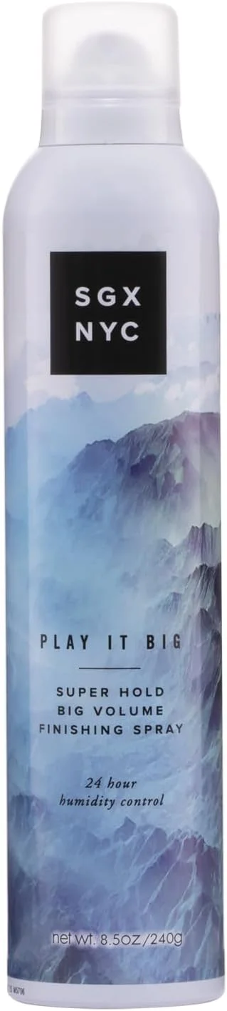 اسپری مو حجم دهنده و حالت دهنده SGX NYC Play it Big - اسپری مو با ماندگاری طولانی و ضد وز - بدون پارابن و حاوی روغن نارگیل - 250 میلی لیتر