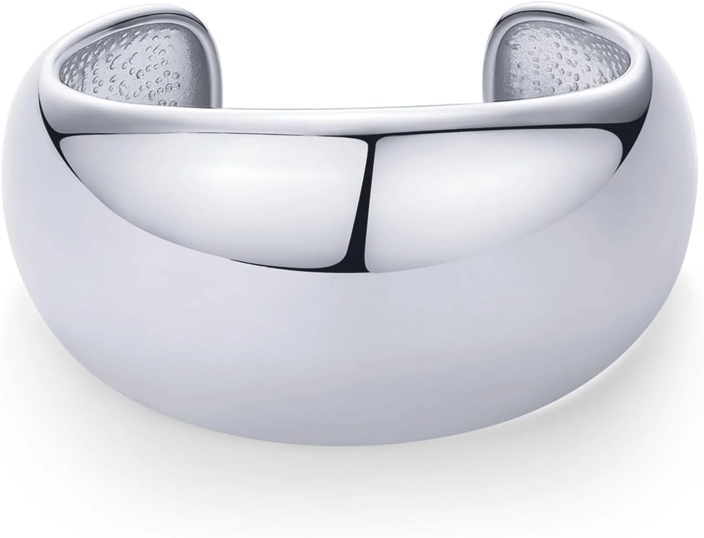 دستبند النگویی پهن زنانه پاوی با روکش طلای 14 عیار - دستبند استیل ضد زنگ - دستبند گنبدی ضد آب