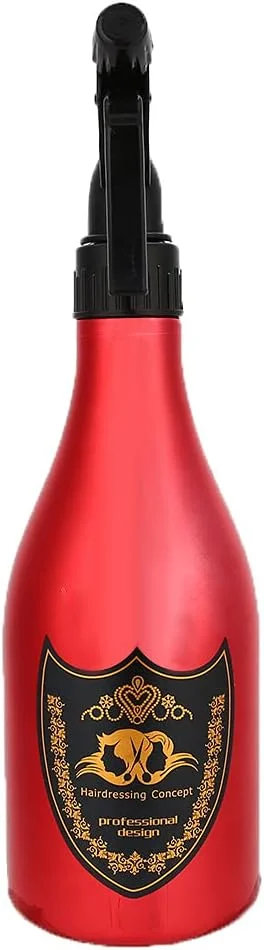بطری اسپری کوچک 550 میلی لیتری گرد برای آرایشگری، اسپری کننده با مه پاش ظریف مناسب سالن های آرایشی و ابزار حالت دهی مو (قرمز)