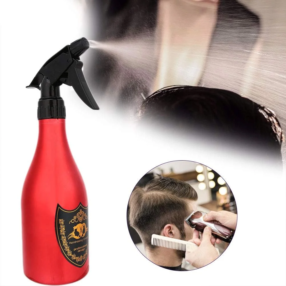 بطری اسپری کوچک 550 میلی لیتری گرد برای آرایشگری، اسپری کننده با مه پاش ظریف مناسب سالن های آرایشی و ابزار حالت دهی مو (قرمز)