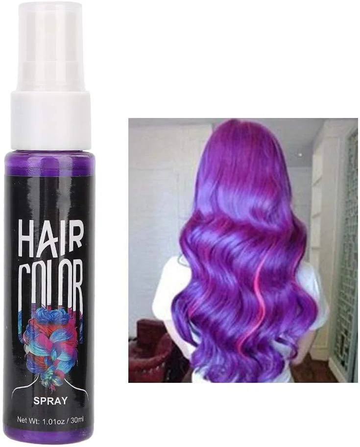 اسپری رنگ مو، 30 میلی لیتر، حالت دهنده سریع مو، مدلینگ و رنگ موی موقت برای زنان و مردان (شماره 1)