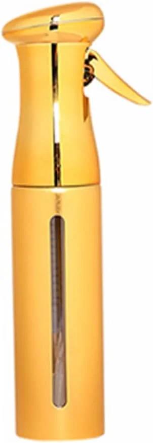 بطری اسپری آب آرایشگاهی، بطری اسپری مو، بطری خالی با مه پاش ریز برای حالت دادن به مو، بطری طلایی
