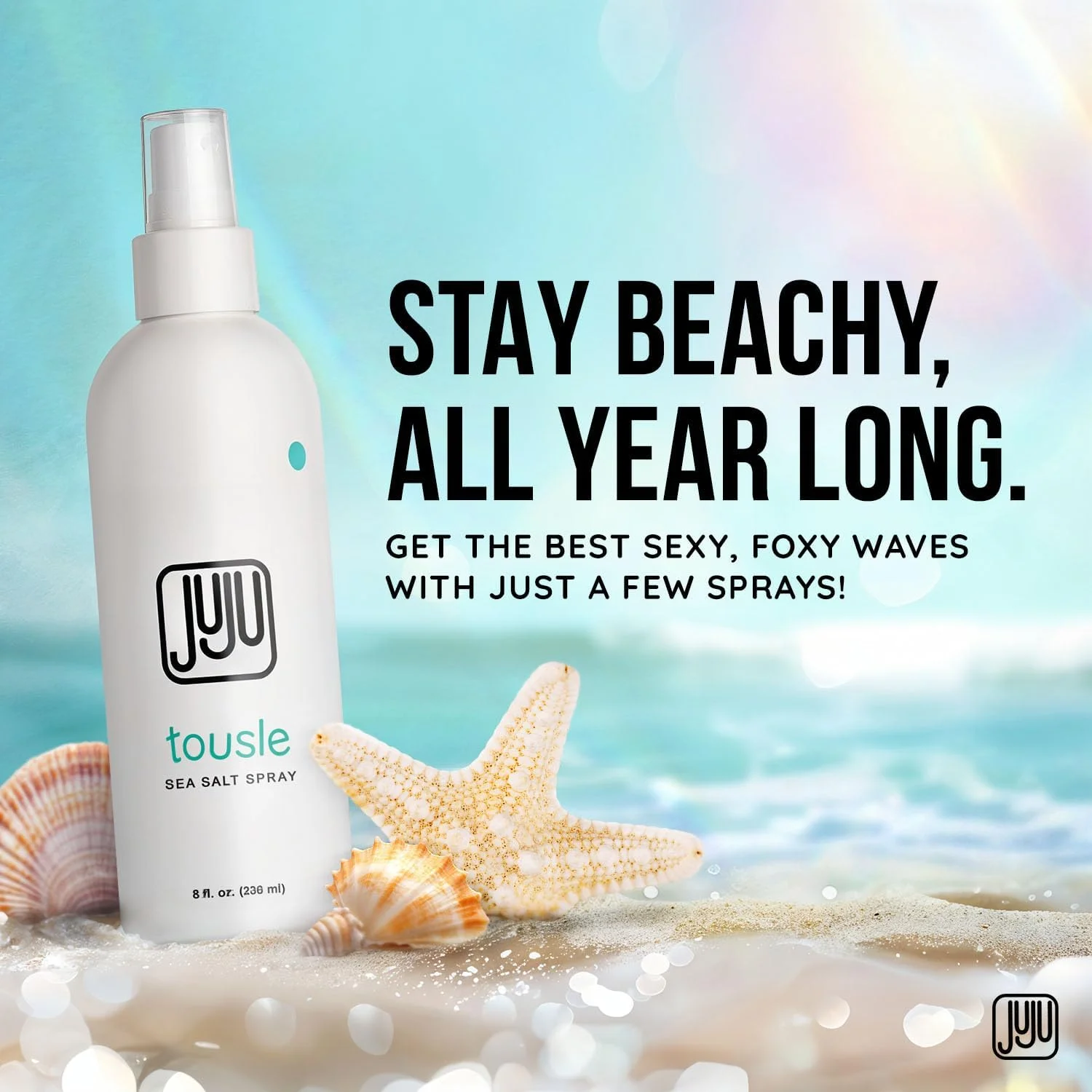 اسپری نمک دریایی توسل، 236 میلی لیتر، تولید شده در کالیفرنیا (فرمول جدید و پاکیزه) - اسپری موی نمک دریایی طبیعی، بافت دهنده مو برای خانم ها، اسپری بافت بدون عطر، بافت دهنده موی موج دار برای آقایان