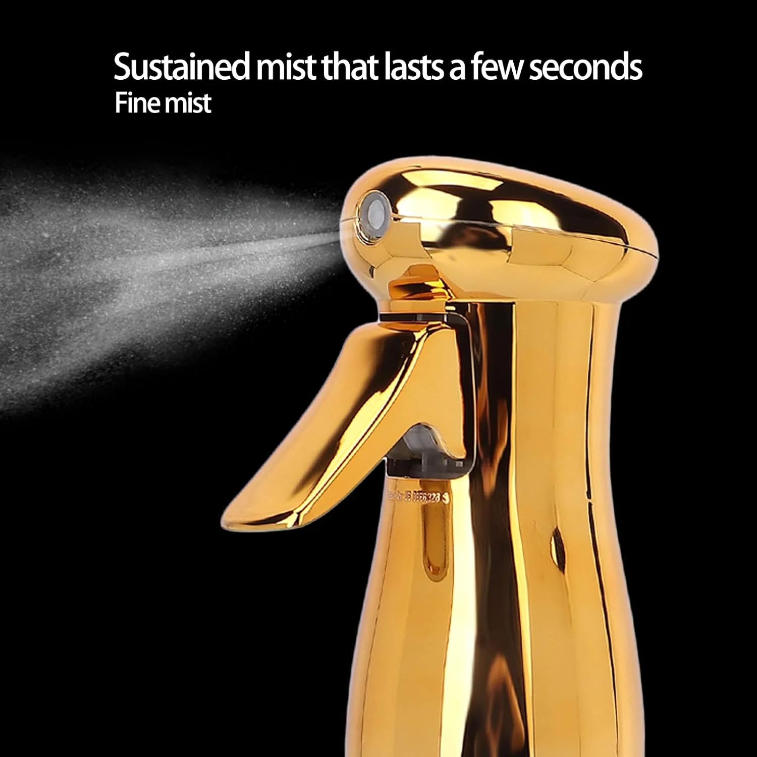 بطری اسپری خالی، بطری اسپری مو 300 میلی لیتری، بطری اسپری مه پاش ریز، بطری اسپری آب پیوسته برای حالت دادن به مو، تمیز کردن، گیاهان، مه پاشی (طلایی)