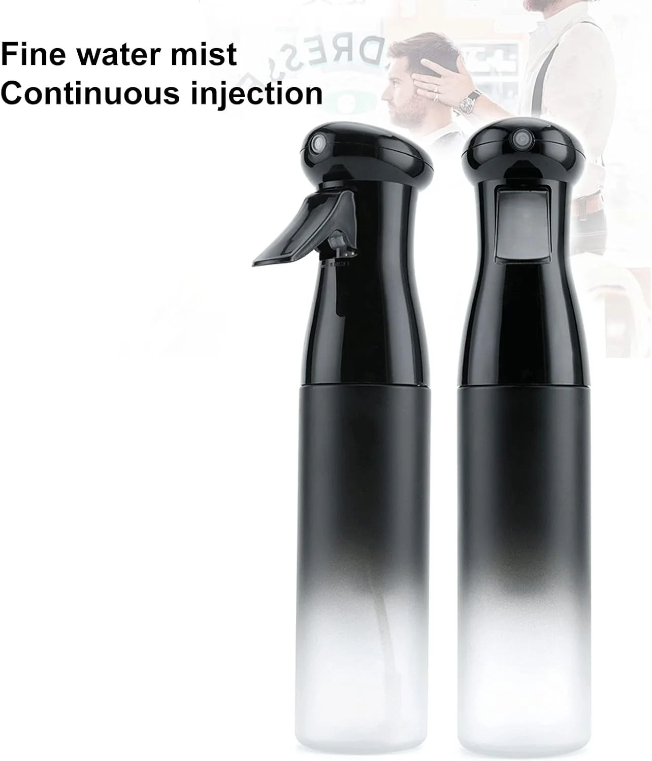 بطری آب اسپری، بطری اسپری موی 300 میلی لیتری برای مو و گیاهان، اتومایزر مه پاش برای حالت دادن، تمیز کردن سالن ها، صورت، آب فوق العاده ریز