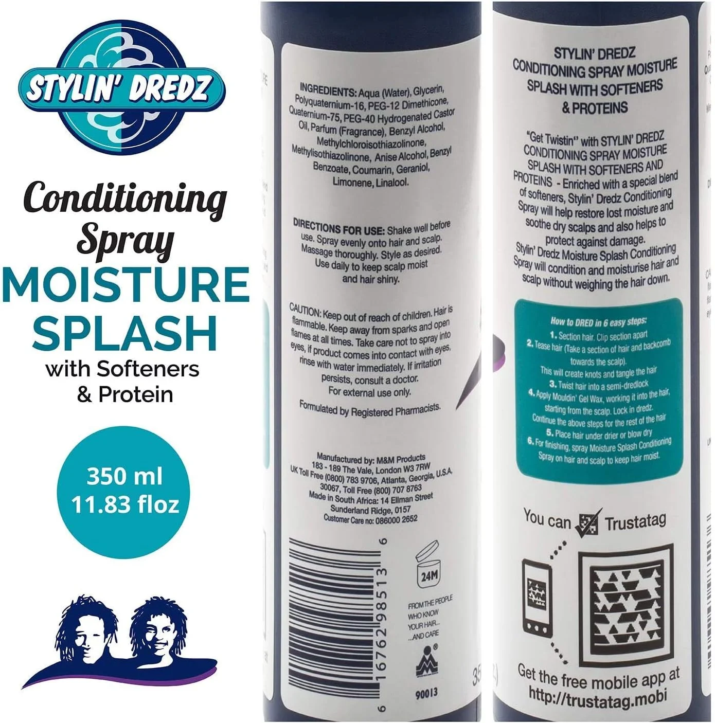 اسپری مرطوب کننده و نرم کننده مو و بافت استایلین دریدز - 350 میلی لیتر (تک)