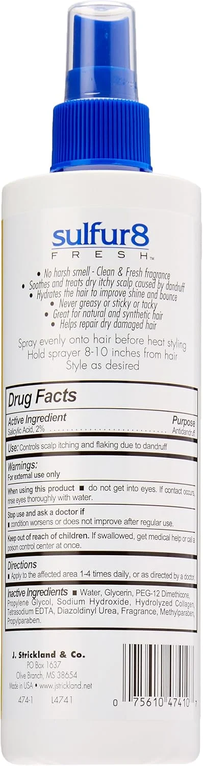 اسپری مرطوب کننده و براق کننده مو Sulfur 8 Fresh Oil، ۳۵۵ میلی لیتر