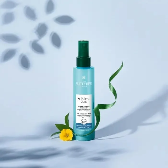 اسپری طراوت بخش موهای فر رنه فورترر مدل Sublime Curl حجم 150 میلی لیتر - احیا کننده موهای فر و مجعد، فعال شده با حرارت، فاقد سیلیکون، 93% مواد طبیعی برای حالت دهی و درخشش